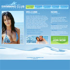 Swimming club flash template