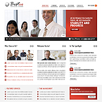 Red and gray business CMS flash template