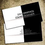 B&W business card template