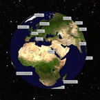 3D Globe GPS with 3D Grid Flash Gallery