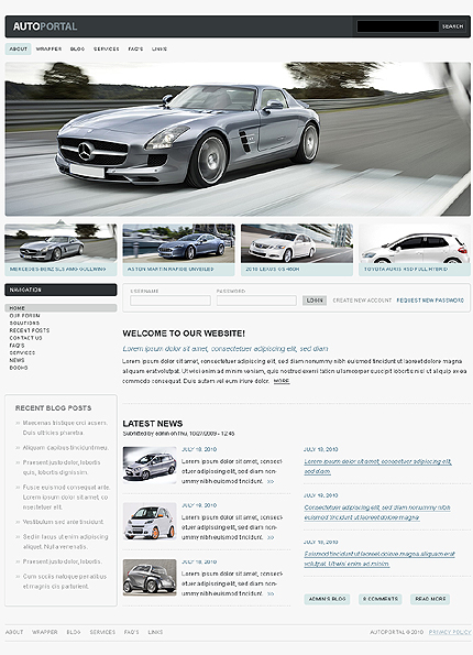 Cars Portal Drupal Template