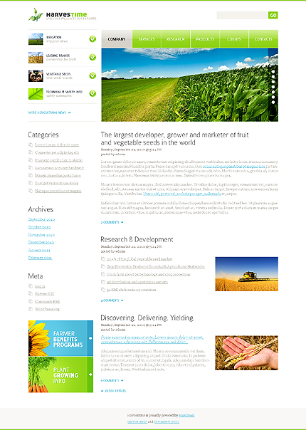 Harvest Time WP Template
