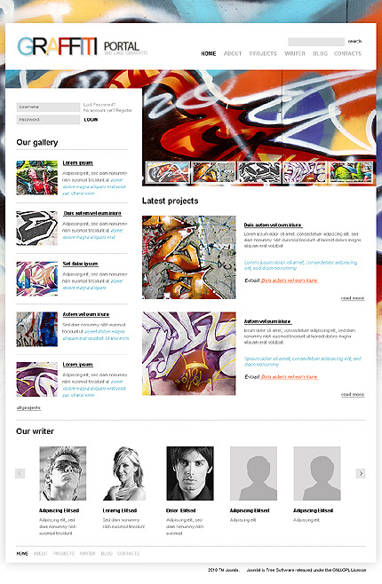 Graffiti Portal Joomla Theme