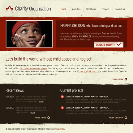 Charity organization css template