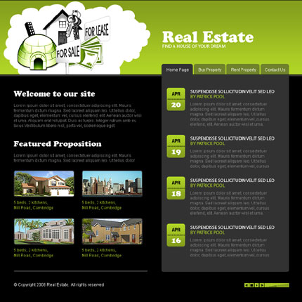 Real estate flash template