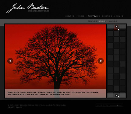 Personal portfolio CMS v2 flash template
