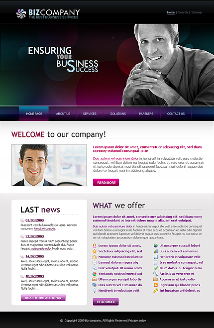 Business ensurance CSS template