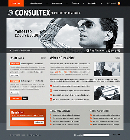 Business consulting CMS flash template