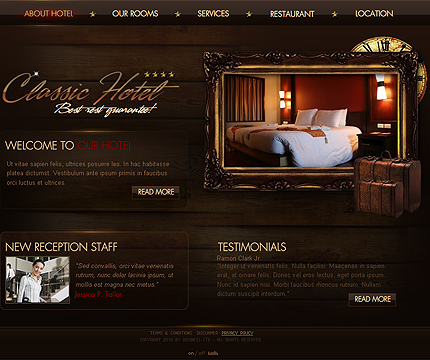Classic and luxury hotel flash template