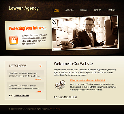 Lawyer agency CSS template