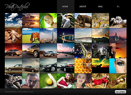 Photo portfolio flash CMS  template