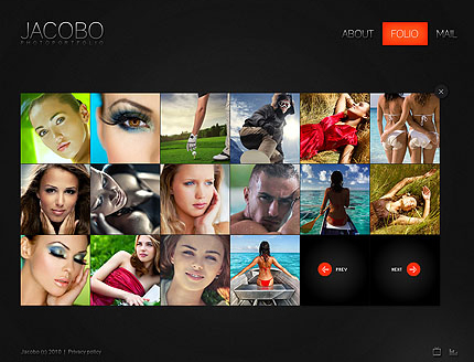 Jacobo photography flash CMS template