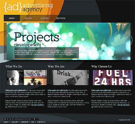 Advertising agency CMS Flash template