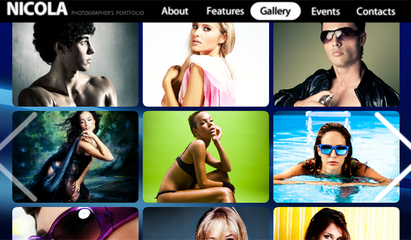 Nicola photo portfolio CMS flash template