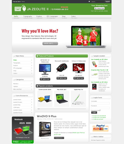 Zeolite Joomla template