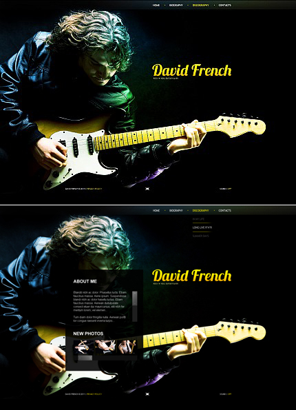 Guitar Player Flash CMS