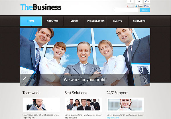 Corporate Business Flash CMS Template