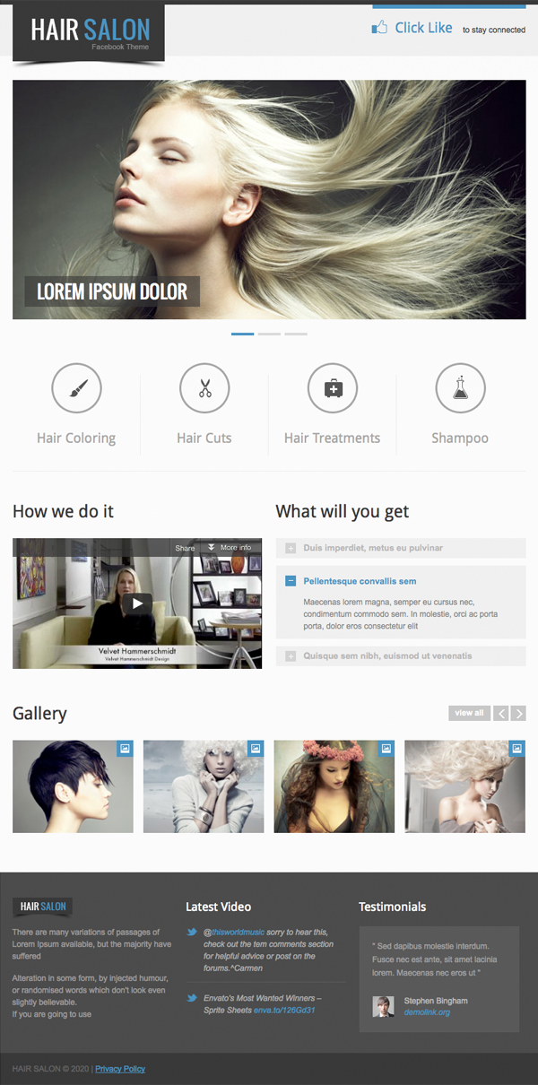 Hair Studio Facebook Template