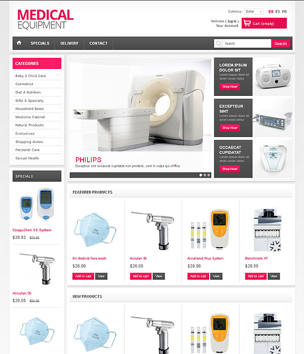 Medical Laboratory Prestashop Template