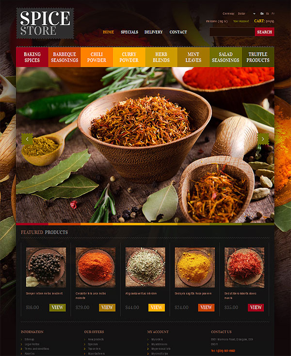 Spices Herbs Prestashop Theme