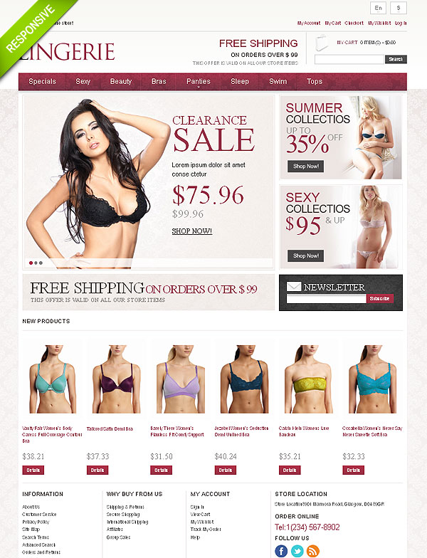 Lingerie Magento Theme