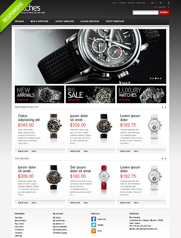 Luxury Watches Prestashop Template