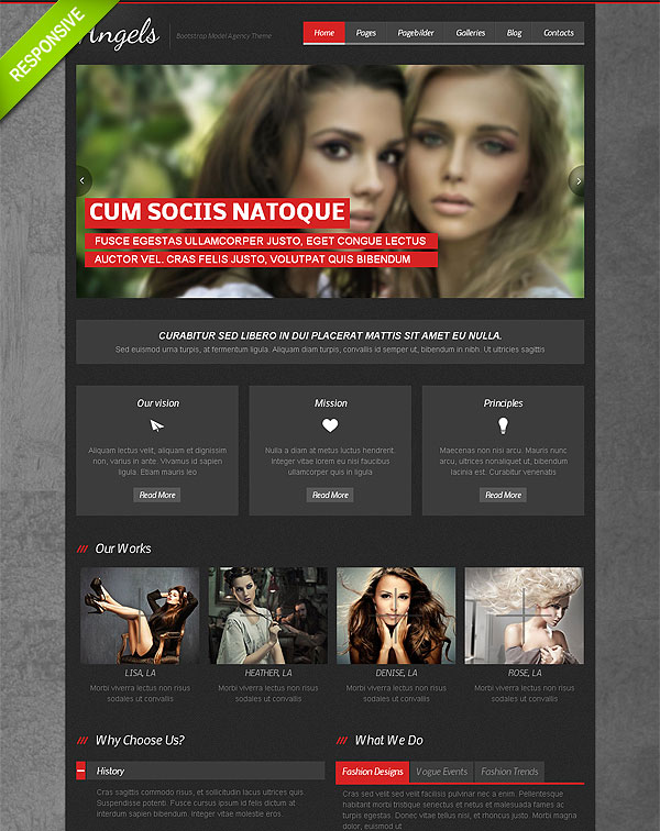 Model Agency WordPress Theme