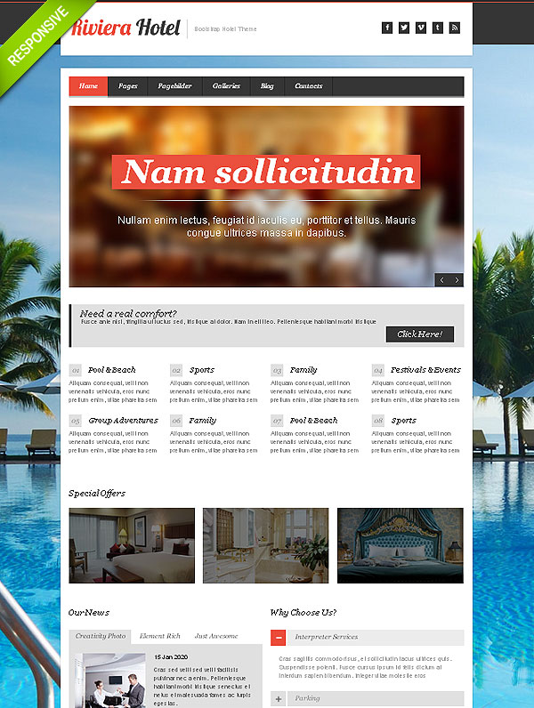 WordPress Theme for Hotels