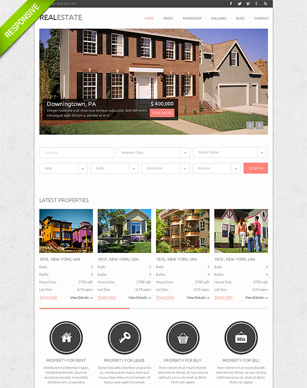 Free Website Templates For Property Dealer