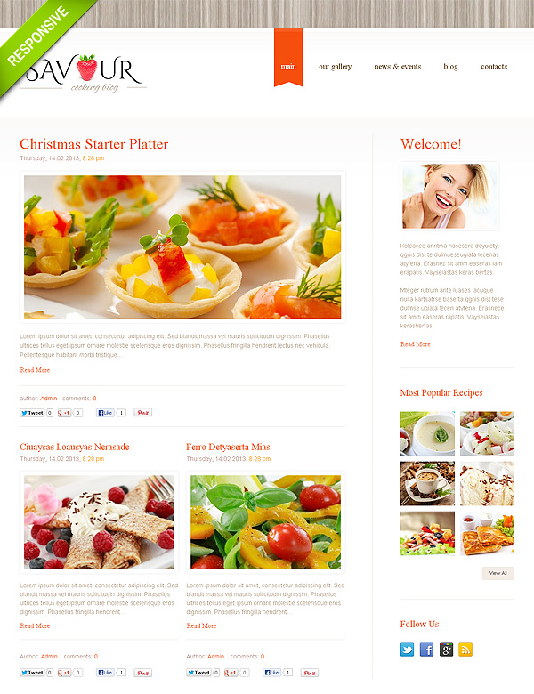 Cooking Blog Wordpress Theme