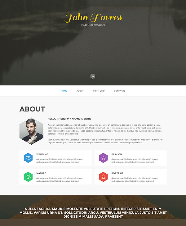 Simple Portfolio One Page Template