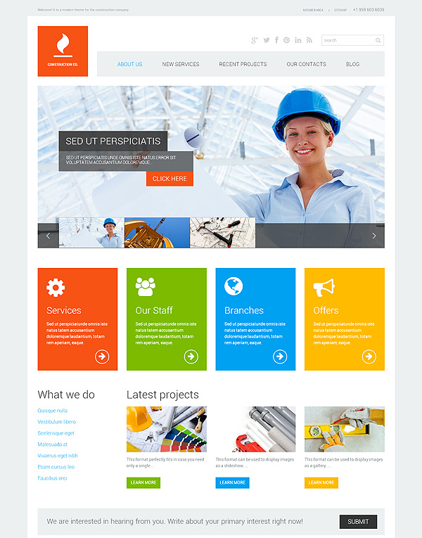 Construction Company Wordpress Site