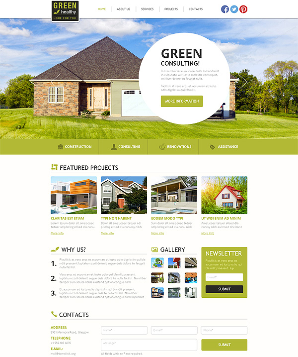 Green Health City Website Template