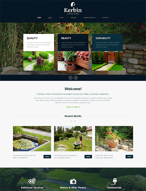 Landscape Design Website Template