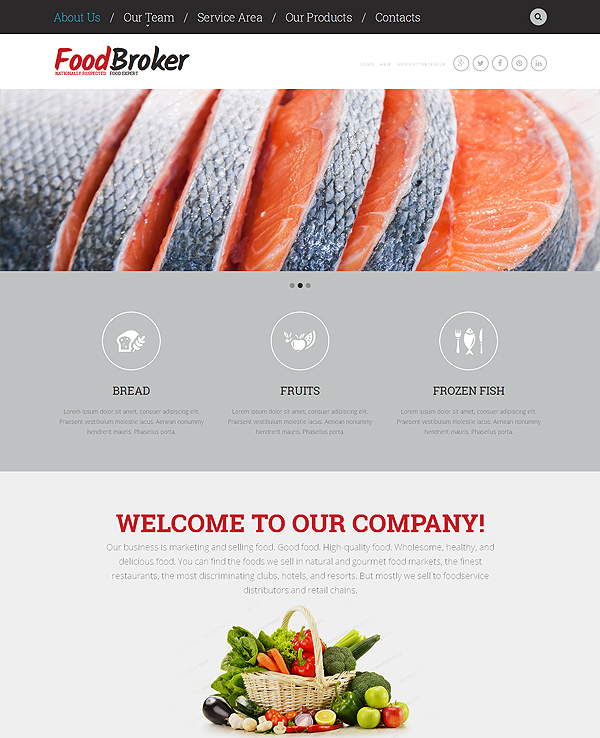 Food Broker Website Template
