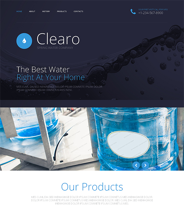 Clearo Water Site Template