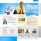 Children in church html & flash template