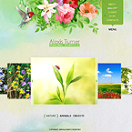 Flower-style portfolio CMS v3 flash template