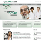 Science lab flash CMS template