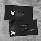 Pure black business card template