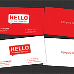 Hello world business card template