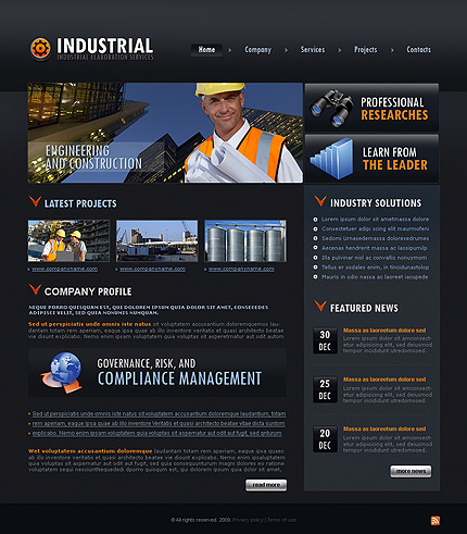 Industrial services CSS template