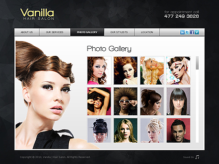 Vanilla hair XML gallery flash template