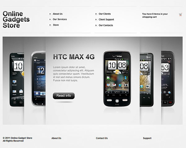 Android Mobile Store Flash CMS Website