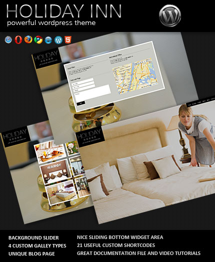 HolidayInn Wordpress hotel theme