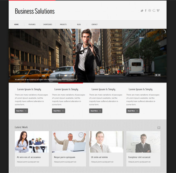 Business Solutions Responsive Site Template