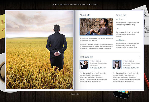 Photographer Portfolio HTML5 FlipBook Template