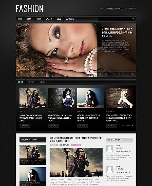 Fashion Magazine Theme For Wordpress