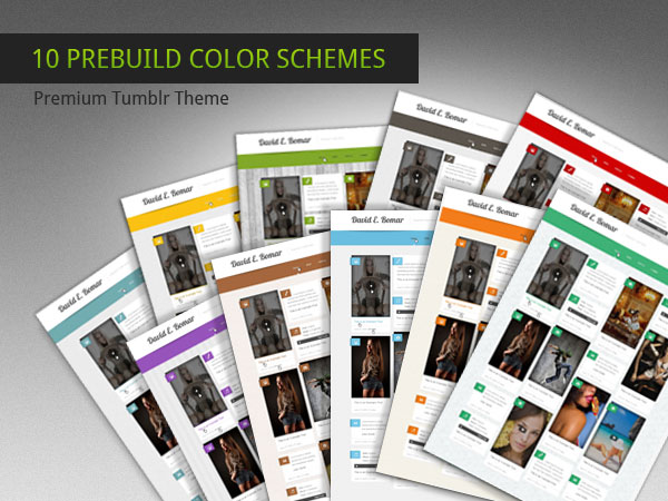 Multi-colored Premium Tumblr Theme
