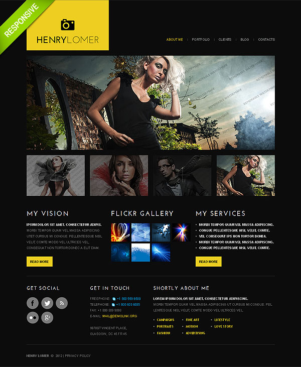 Model Agency Resposive Web Template